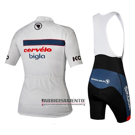 Abbigliamento Cervelo Bigla 2018 Manica Corta e Pantaloncino Con Bretelle Bianco Nero - Clicca l'immagine per chiudere